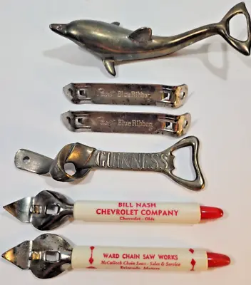 Lot Evinrude Motor Chevrolet Guinness Pabst Blue Ribbon Bottle Opener Church Key • $25.95