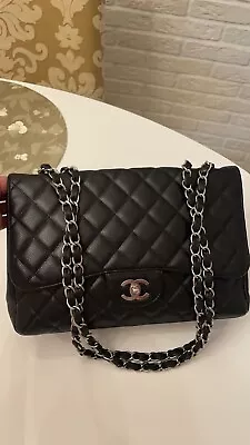 Chanel Caviar Leather Classic Jumbo Single Flap Bag • $4550