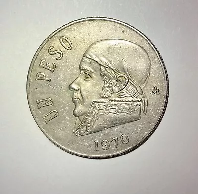 Mexico 1970 México Mexican Un Peso José María Morelos Pavon Moneda Coins  • $3.39