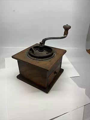 Vintage Coffee Grinder Counter Top Coffee Mill Hand Crank Grinder With Drawer  • $25