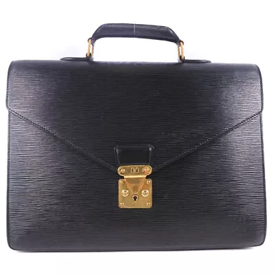 LOUIS VUITTON Cerviet Ambassador Business Bag M54412 Noir Black Epi Leathe... • $228