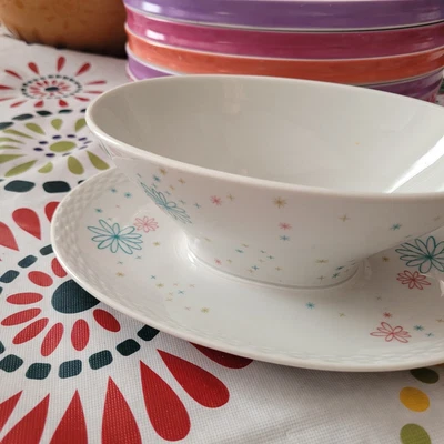 $25.22 • Buy Continental China Festive Gravy Boat - Raymond Loewy | Mid-century MCM Rosenthal