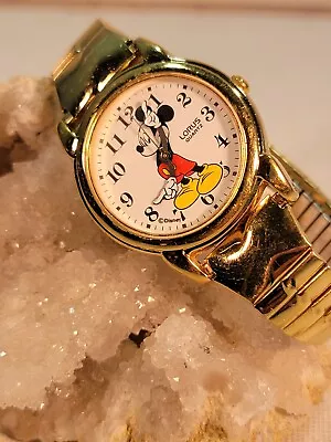 Vintage Disney Watch Lorus Mickey Mouse Gold Tone Collectible Walt Disney Mickey • $35.99