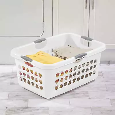 Sterilite 2 Bushel Ultra Laundry Basket Plastic White Set Of 4，new • $31.61