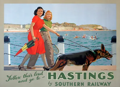 £7.75 • Buy TX541 Vintage Hastings Travel Poster Southern Railway Poster A2/A3/A4