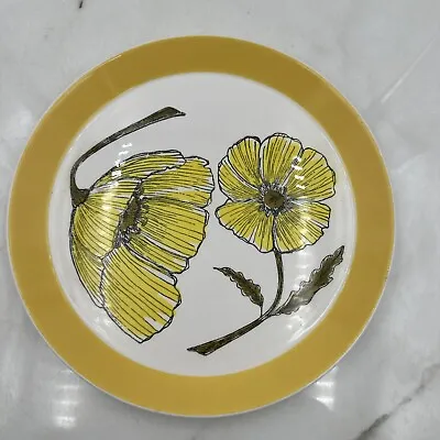 Vintage Mikasa Duplex Ben Seibel 10.5 Inch Dinner Plate Yellow Poppy • $26.95