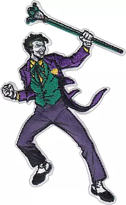 Patch - DC Comics' Joker With Walking Cane 4.5  Iron On #3387 • $13.99