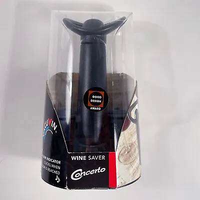 Vacuvin Concerto Wine Saver - Vacuum Pump With Two Wine Stoppers NEW • £10.13