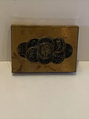 VTG Metal Coin Box With Sections For Different Coins  • $18