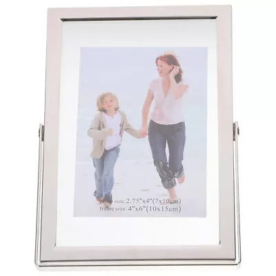  Glass Transparent Photo Frame Lovers Picture Frames For Couples Display Bracket • £13.55