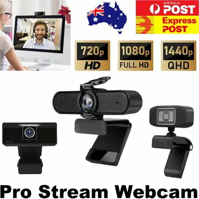 Pro Stream Webcam Internet WEB Camera 1440P Or 1080P Or 720P  Plug And Play • $49.95