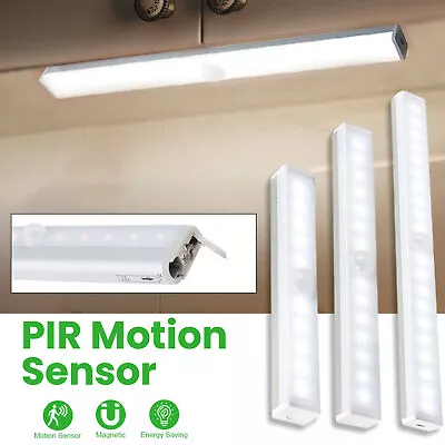 £20.99 • Buy Battery Operated LED Under Cabinet Light PIR Motion Sensor Kitchen Cupboard Lamp