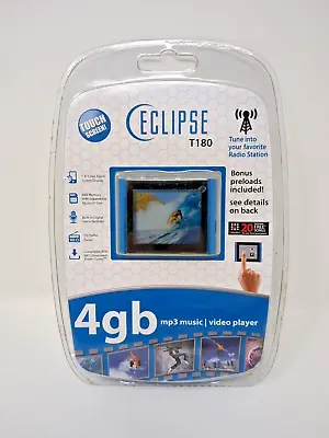 Eclipse T180 MP3 Player Audio Video Blue Music 4GB Brand New Sealed NIP • $24.99