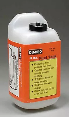 Dubro 8-Ounce 8 Oz RC Remote Control Airplane Nitro / Gas Fuel Tank DUB408 • $12.95