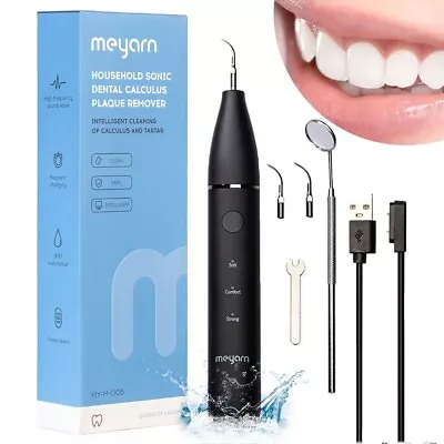 $13.99 • Buy Plaque Remover For Teeth Ultrasonic Tooth Cleaner Dental IPX7 Waterproof NEW