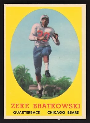 1958 Topps Zeke Bratkowski #23 - Chicago Bears - Vintage VG+ • $2.49