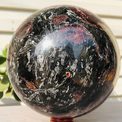 8.05lb Natural Fireworks Garnet Quartz Crystal Healing Ball Sphere Healing • $6.50