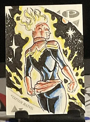 2019 Upper Deck Marvel Premier Sketch Card Captain Marvel By Brian Soriano 1/1 • $75
