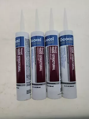 FOUR (4) Geocel 4600 Structural Adhesive Sealant 10.1 Fl Oz Cartridges • $25.49