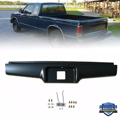 For 1982-1993 Chevy S10/GMC S15 Sonoma Pickup Black Steel Rear Bumper Roll Pan • $71