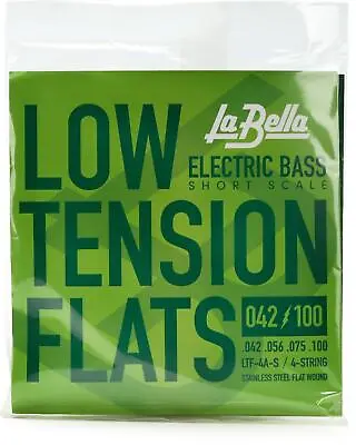 La Bella LTF-4A-S Low Tension Flexible Flats Bass Guitar Strings - .042-.100 • $45.95