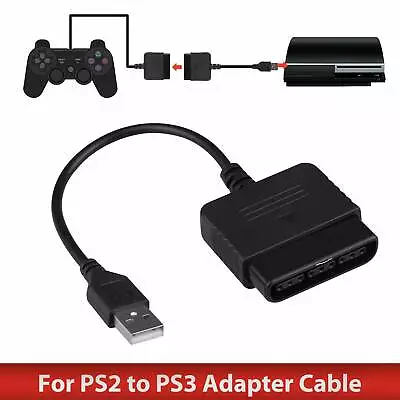 $3.65 • Buy For Sony PlayStation PS2 To PS3/PC USB Controller Converter Adapter Cable Cord*1