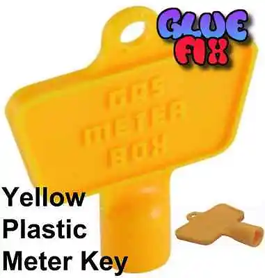 £2.55 • Buy Yellow Service Utility Meter Key Gas Electric Box Cupboard Cabinet Triangle DIY