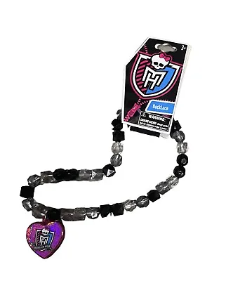 Monster High Girls Bead Pk Bling Heart Drop Dead Gorgeous Necklace Birthday Gift • $7.99