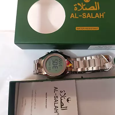 Al SALAH Digital Muslim Watch For Men Qibla Direction Prayer Time Alarm • $69.99