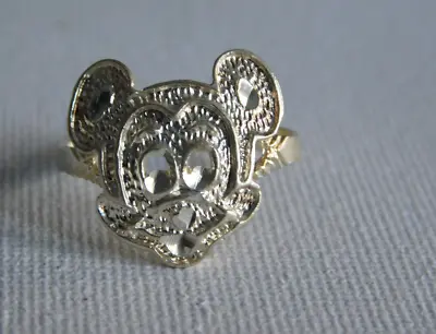 Sterling Silver Etched Mickey Mouse Ring Sz 9 • $31.99