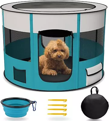 Pet Playpen Portable Foldable Dog Cat Puppy Rabbit Pen Pet Cage House Tent For • £41.09