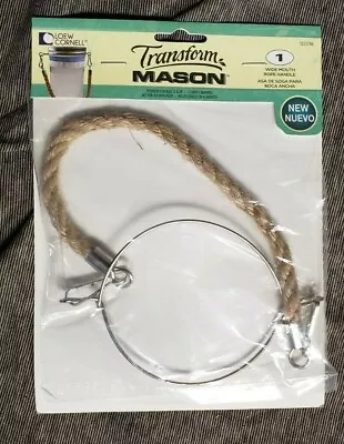 Loew Cornell Transform Mason Jar Rope Handle WIDE MOUTH Jar Crafts NEW! • $3.99