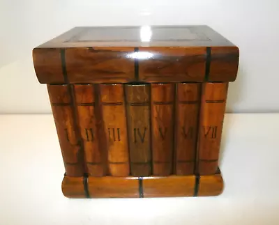 £245 • Buy Beautiful Antique Olive Wood 'Stack Of Books' Tea Caddy - Jewellery Box C1880