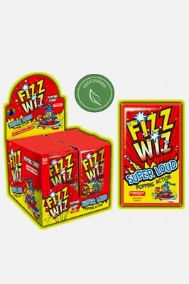 £14.99 • Buy Fizz Wiz STRAWBERRY POPPING CANDY VEGETARIAN Retro Sweets Space Dust 50 Pcs Full