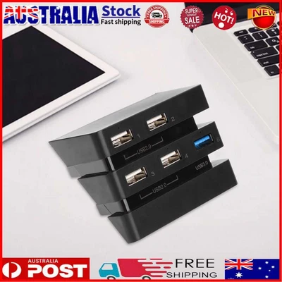 $16.68 • Buy 5 Ports USB Hub 3.0/2.0 With LED Indicators USB Ports Black For PS4 Pro Console