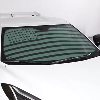 US Flag Front Windshield Sunshade UV Block Visor Cover For Corvette C8 2020-2022 • $35.99