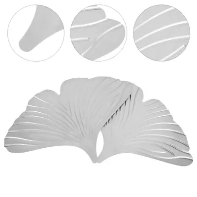 5pcs Silver Ginkgo Leaf Wall Art For Home/Office Decor-DC • £10.68