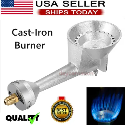 High Pressure Propane Cast-Iron Round Burner Head With Orifice Brass Fitting • $22.99