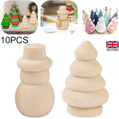 £8.57 • Buy 10x Wood Peg Dolls Wooden Peg People Nesting Set Kid DIY Montessori Toy Craft UK