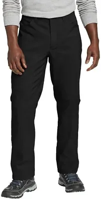 Mens Eddie Bauer Fleece Lined Tech Pants Black 34W 30L • $19.16