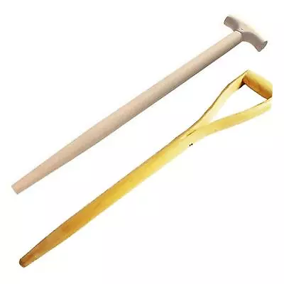 Replacement T/ D Type Spare Wood Wooden Shaft Tapered Handle Garden Fork Shovel • £9.99