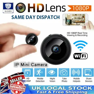 £4.01 • Buy 1080P Wireless WiFi CCTV Indoor/Outdoor HD MINI Spy IP Camera Home Security