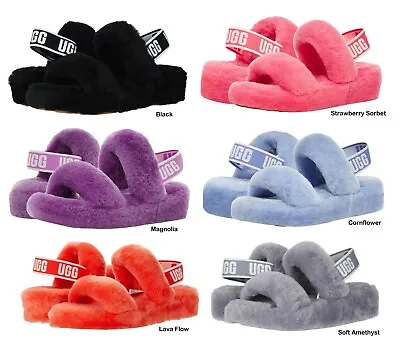 New 100% Authentic UGG Women's Shoes Sandals Oh Yeah Plushy Soft Slide Slippers  • $59.70