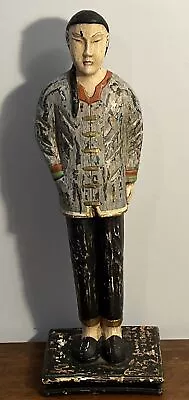 Vintage 17 “ Tall Chinese Asian Ceramic Man Figurine Figure Vtg • $50.99