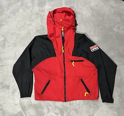 Vintage Marlboro Jacket XL Red Mens Full Zip Snap Hooded Adventure Team Used #27 • $24.99