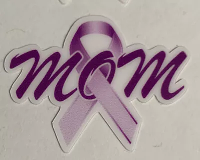 MOM Purple Ribbons Helmet Decals Stickers Football Baseball Softball Hockey 1.5  • $1.50