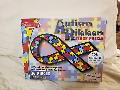 Melissa And Doug Autism Ribbon Floor Puzzle 36 Pieces New Sealed! • $1.99