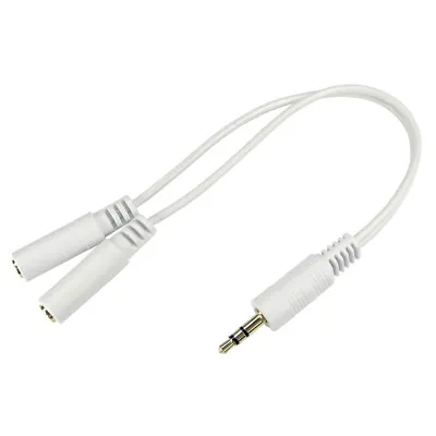 £2.49 • Buy White 3.5mm Jack Earphone Headphone Y Splitter Cable Adapter STEREO Aux Lead