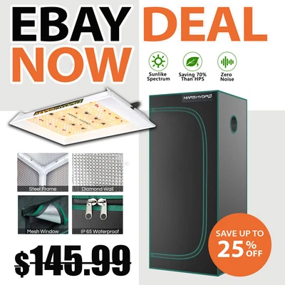 $115.99 • Buy Mars Hydro TS 600 LED Grow Light Full Spectrum+2'x2' Grow Tent Indoor Plant Kits