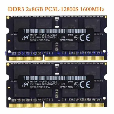 DDR3 16GB (2x8GB) 1600MHz PC3L-12800 Sodimm Laptop Memory For MacBook Pro 13  I5 • $26.49